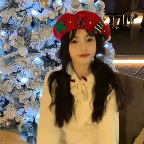 Y2K Beret Cap Women's Winter Wool Tweed Christmas Warm Fashion Party Hat 241009