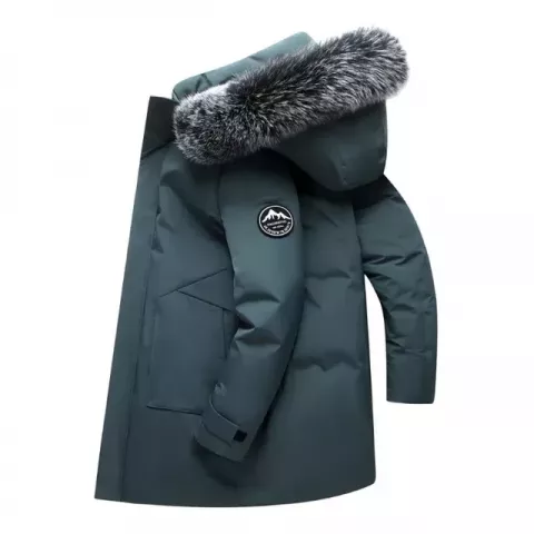 2023 Winter Men's Hooded Down Jacket, Warm White Duck Down Coat, Slim & Windproof
