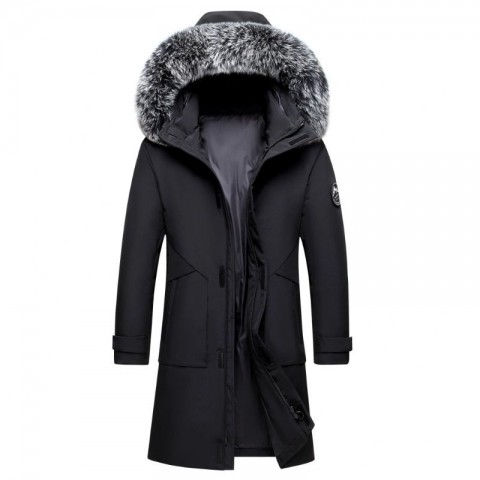 2023 Winter Men's Hooded Down Jacket, Warm White Duck Down Coat, Slim & Windproof