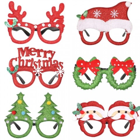 Christmas Fun Plastic Glasses for Men - Adumbral Sunglasses for Sports Events 2024