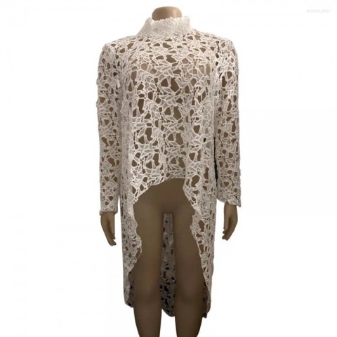 Elegant Lace Floral Patchwork Blouse for Women
