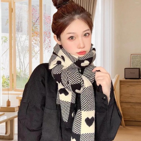 Warm Classic Plaid Scarf for Women - Thick Pashmina Fabric