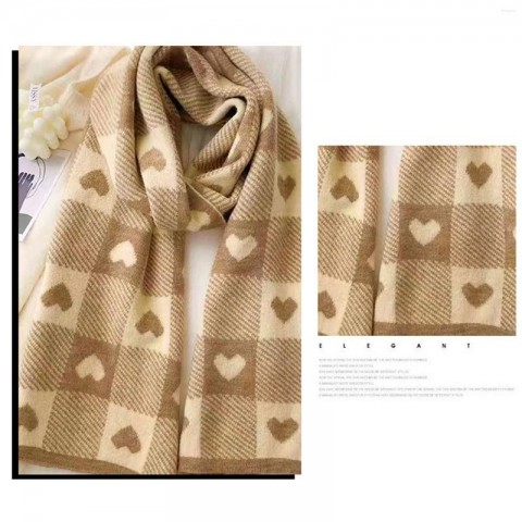 Warm Classic Plaid Scarf for Women - Thick Pashmina Fabric