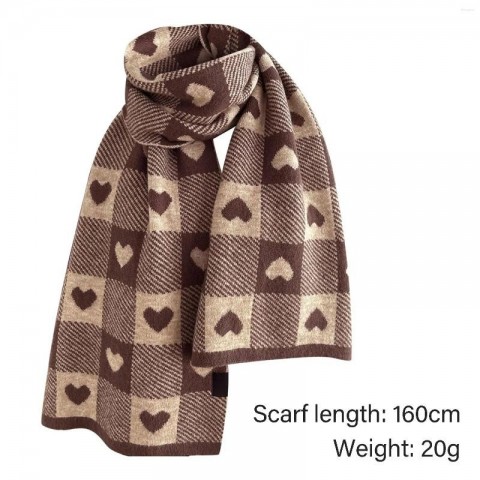Warm Classic Plaid Scarf for Women - Thick Pashmina Fabric