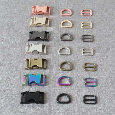 Strong Metal Buckles Set for Pet Collars and Paracord Accessories