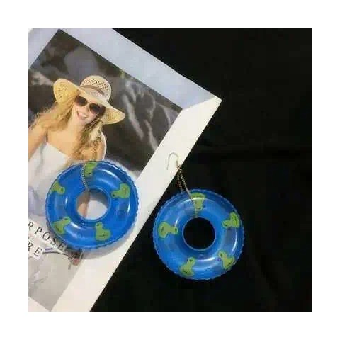 Punk Style Dangle Earrings for Women - Big Exaggerated Swimming Ring Jewelry