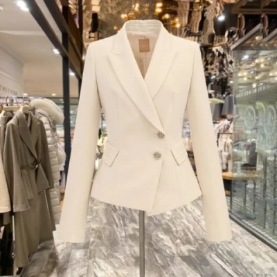 Waist Slim Ultra-Thin Women's Jacket - Spring/Summer Suit Blazer with Thin Lining