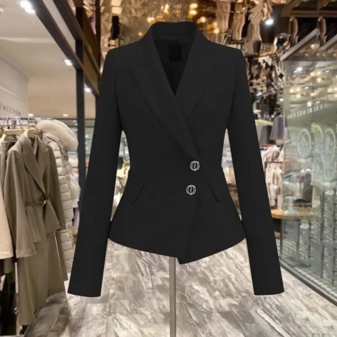 Waist Slim Ultra-Thin Women's Jacket - Spring/Summer Suit Blazer with Thin Lining