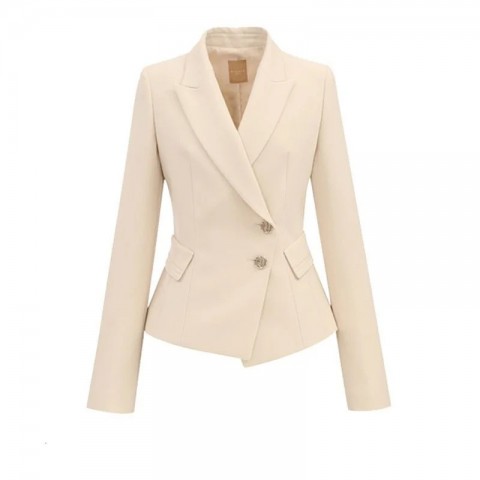 Waist Slim Ultra-Thin Women's Jacket - Spring/Summer Suit Blazer with Thin Lining