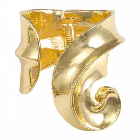 Exaggerated Metal Spiral Vortex Adjustable Bangle for Women - Vintage Heavy Jewelry Gift
