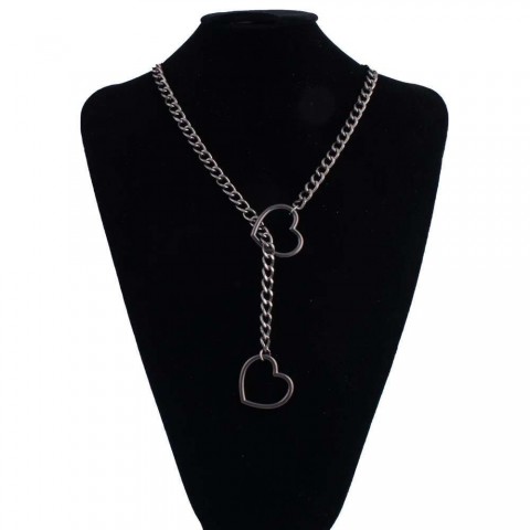 Heart Leather Choker Necklace for Women