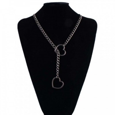 Heart Leather Choker Necklace for Women