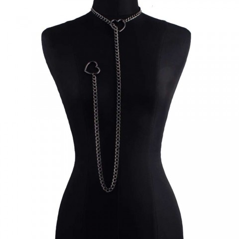 Heart Leather Choker Necklace for Women