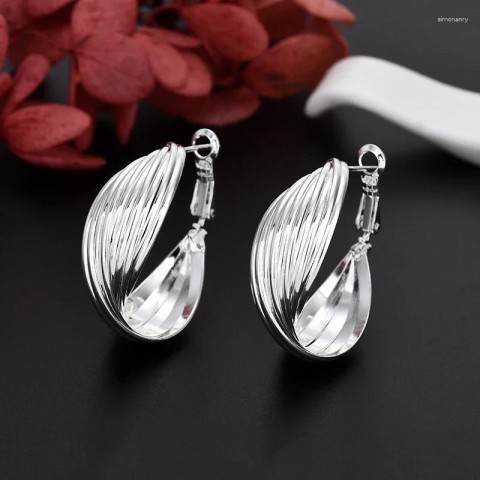 Cute Trendy 925 Sterling Silver Stud Earrings For Women - Fashion Wedding Jewelry Christmas Gift