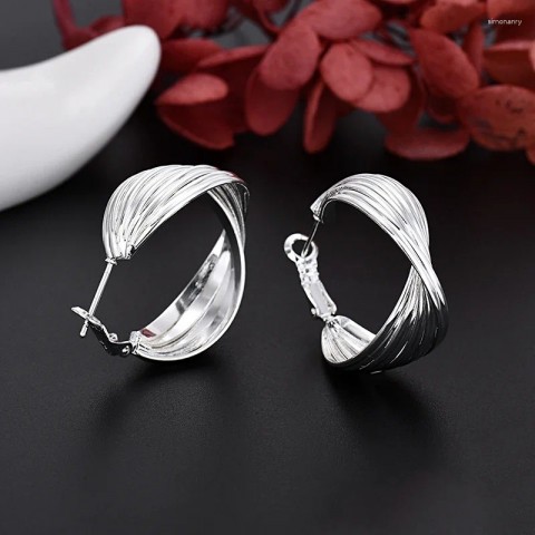 Cute Trendy 925 Sterling Silver Stud Earrings For Women - Fashion Wedding Jewelry Christmas Gift