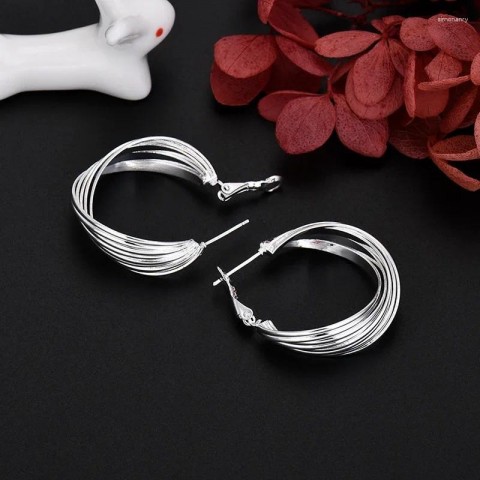 Cute Trendy 925 Sterling Silver Stud Earrings For Women - Fashion Wedding Jewelry Christmas Gift