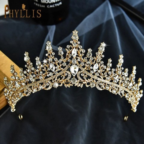Baroque A195 Crystal Bridal Headband for Women, Wedding Queen Headwear