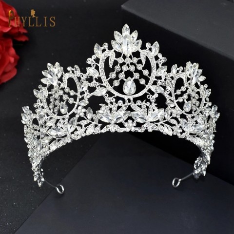 Baroque A195 Crystal Bridal Headband for Women, Wedding Queen Headwear