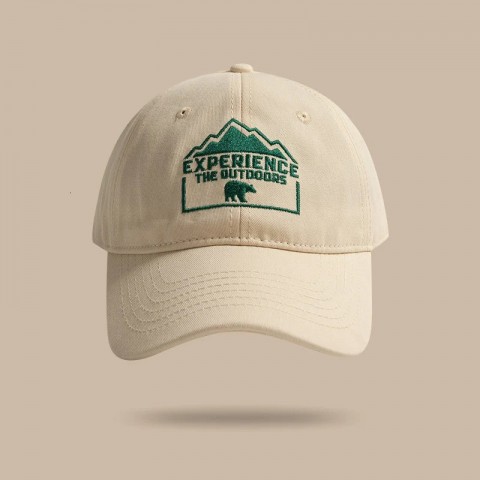 Neutral Polar Bear Embroidered Snapback Cap for Men and Women