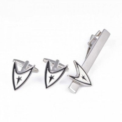 Elegant Star Tie Clips & Cufflinks Set for Men - High-end Fashion Gifts