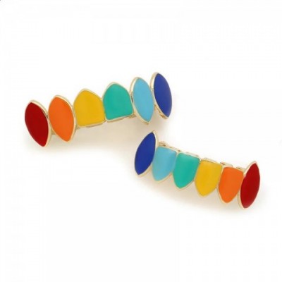 Colorful Fangs Style Teeth Caps for Cosplay Parties - Unisex Dental Jewelry TG072