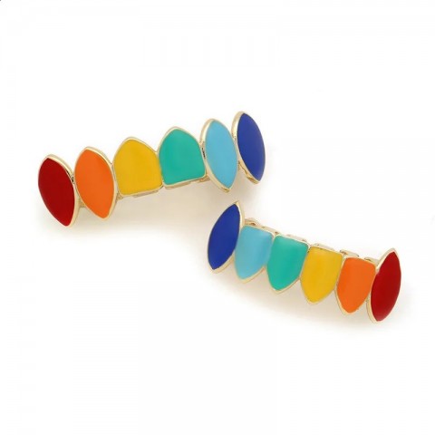 Colorful Fangs Style Teeth Caps for Cosplay Parties - Unisex Dental Jewelry TG072
