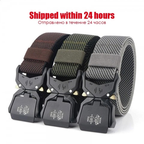 VATLTY Men's Quick Release Buckle Elastic Belt 125/140cm Aluminum Alloy