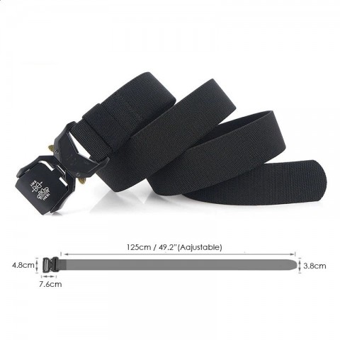 VATLTY Men's Quick Release Buckle Elastic Belt 125/140cm Aluminum Alloy