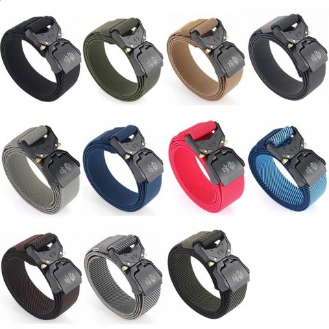 VATLTY Men's Quick Release Buckle Elastic Belt 125/140cm Aluminum Alloy