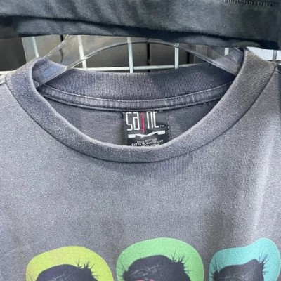 Colourful Vintage Washed Gray T-Shirt for Men and Women with Oversized Fit and Character Print