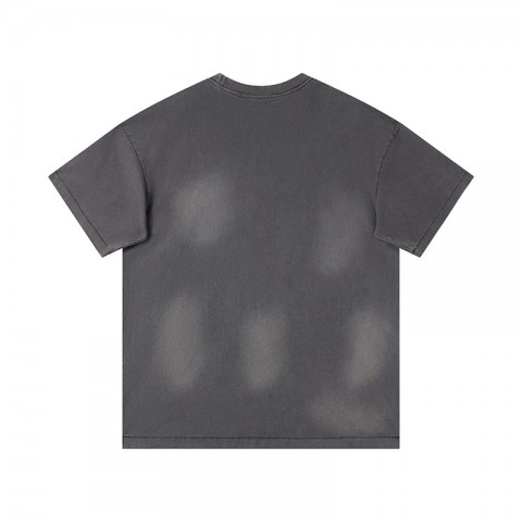 Colourful Vintage Washed Gray T-Shirt for Men and Women with Oversized Fit and Character Print