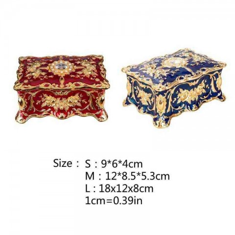 Antique Engraved Metal Jewelry Box for Elegant Storage