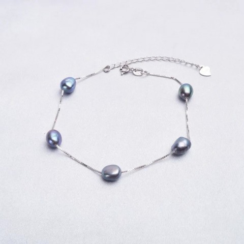 ASHIQI Sterling Silver Jewelry Set Celtic Heart Pearl Earrings Necklace Bracelet for Women Unisex