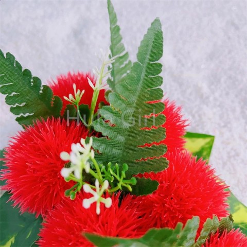 Hawaiian Red Lehua Leaf Hair Clips for Women - Tropical Flower Accessories 250420