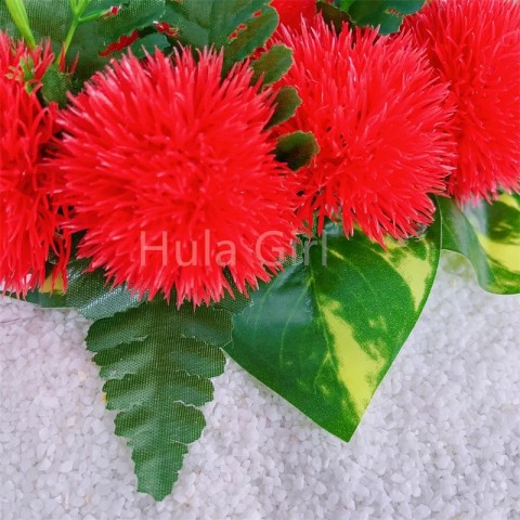 Hawaiian Red Lehua Leaf Hair Clips for Women - Tropical Flower Accessories 250420