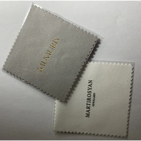 Custom Embossed Silver Jewelry Cleaning Bags, 200pcs Blue Microfiber Suede for Women