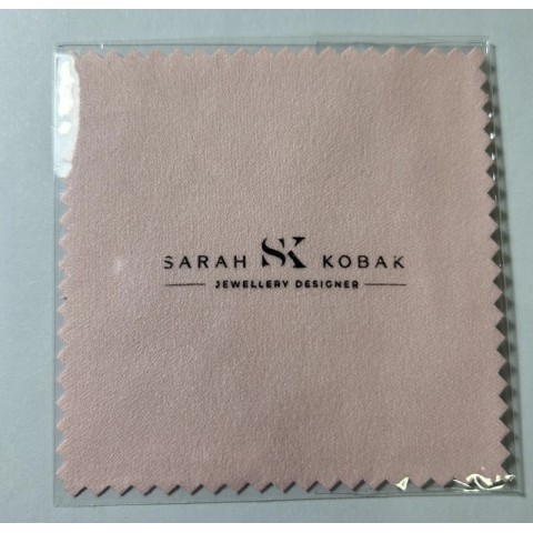 Custom Embossed Silver Jewelry Cleaning Bags, 200pcs Blue Microfiber Suede for Women
