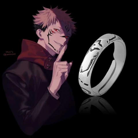 Jujutsu Kaisen Yuta Okkotsu Anime Couple Rings - Horn Material, Unisex, Fitness & Emotion Tracker