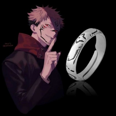 Jujutsu Kaisen Yuta Okkotsu Anime Couple Rings - Horn Material, Unisex, Fitness & Emotion Tracker