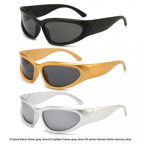 Y2K-Inspired Unisex Three-Pair Sunglasses Collection with UV400 Protection