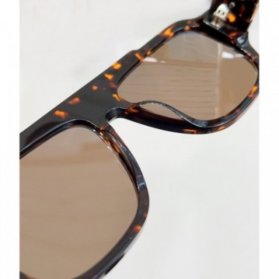 Vintage Gold & Black Square Sunglasses with UV400 Protection for Men