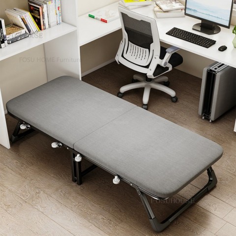 Stainless Steel Folding Nap Bed - Modern Arhat Design for Home & Outdoor Use