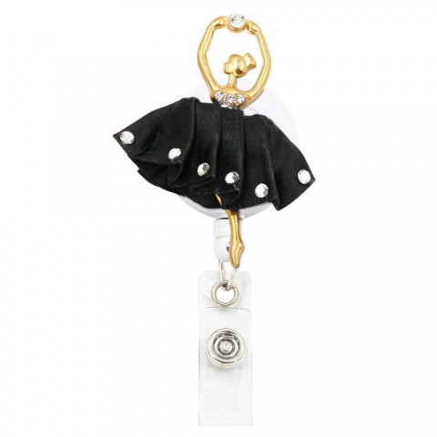 Charms Retractable Badge Reel Holder with Crystal ID and Belt Clip for Nurses