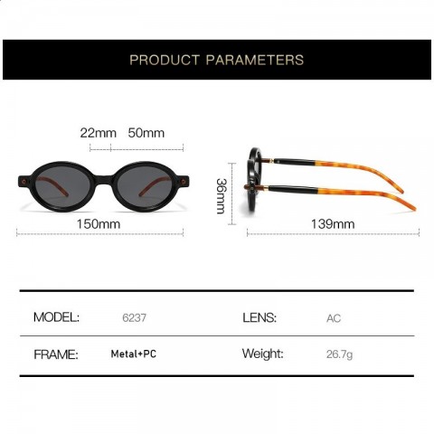 Leopard Print Women's UV400 Sunglasses - 4pc Set, Fashion Oval Frame, Outdoor Protection