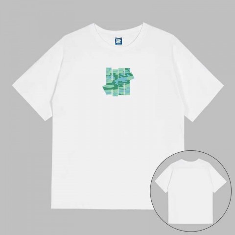 Undefeated Loose Men's Cotton T-Shirt with Hood & EL Flashing