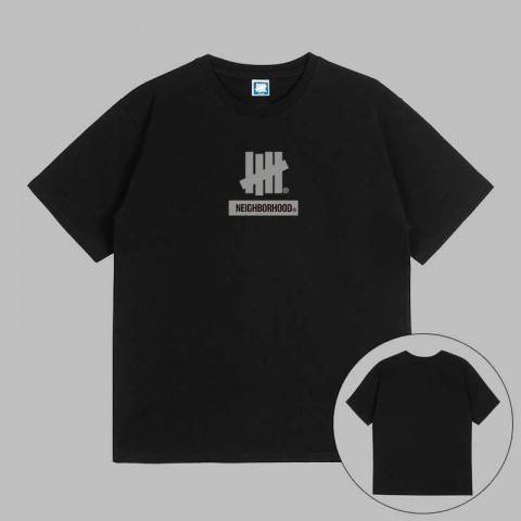 Undefeated Loose Men's Cotton T-Shirt with Hood & EL Flashing