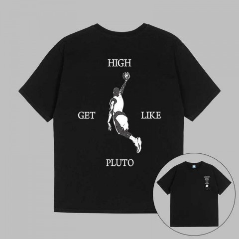 Undefeated Loose Men's Cotton T-Shirt with Hood & EL Flashing