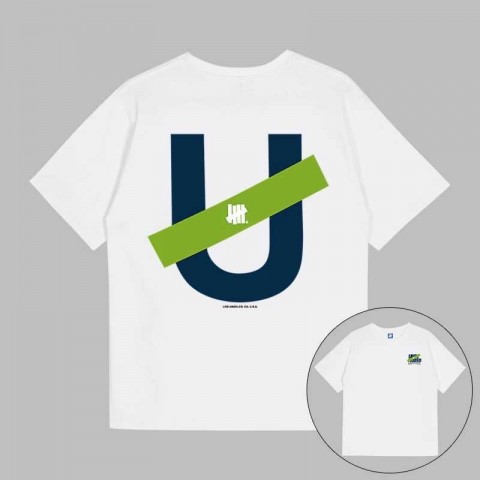 Undefeated Loose Men's Cotton T-Shirt with Hood & EL Flashing