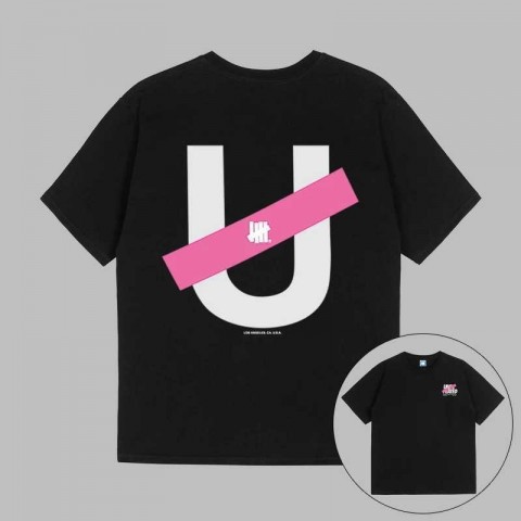 Undefeated Loose Men's Cotton T-Shirt with Hood & EL Flashing