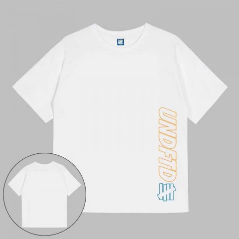 Undefeated Loose Men's Cotton T-Shirt with Hood & EL Flashing